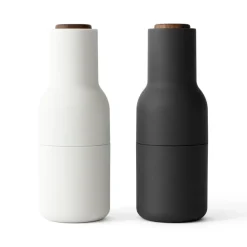 Bottle Grinder spice mill 2-pack, ash-carbon (wallnut lid)