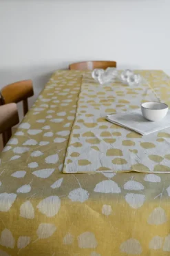 Bouquet tablerunner 150x45 cm, Yellow-white