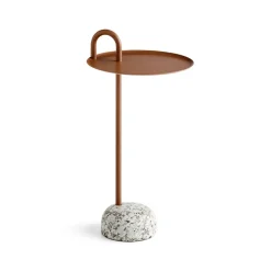 Bowler side table, Pale brown-granite