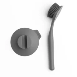 Brabantia dishbrush with suction cup, dark grey
