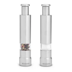 Brabantia salt and pepper crusher set, matte steel