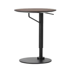 Branch side table Ø45 cm, Dark stained oak