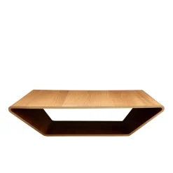 Brasilia coffee table, Oak natural lacquer, 120x120 cm