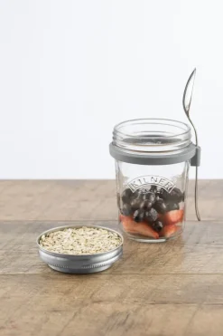 Breakfast set glass bowl + spoon, 0,35 L