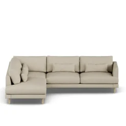 Bredhult sofa, Bern Beige 0341-white-oiled oak, 3-seater A2