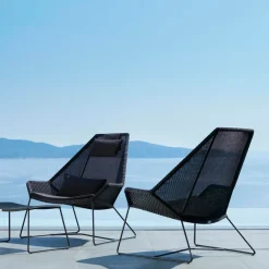 Breeze lounge armchair weave, Light grey