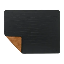 Buffalo placemat reversible square 1 pcs, black-nature