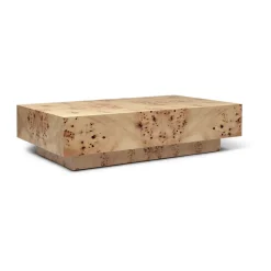 Burl coffee table 70x117x30 cm, Natural