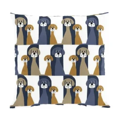 Buster cushion cover 47x47 cm, blue-beige