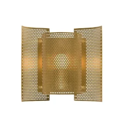 Butterfly wall lamp perforated, Brass