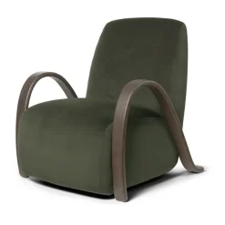 Buur lounge chair Rich Velvet, Pine