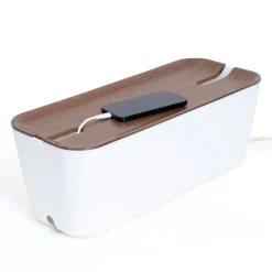 Cable Organiser XL, Dark wooden details
