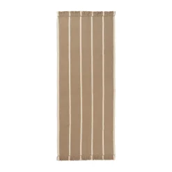 Calm kelim walking mat, Dark Sand, Off-white, 80x200 cm