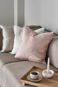 Calm pillow case linen 50x50 cm, Dusty Rose