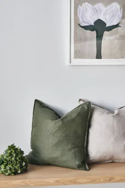 Calm pillow case linen 50x50 cm, Forest Green