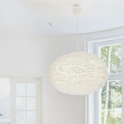 Cannonball ceiling cup with cord, white