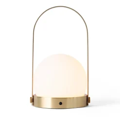 Carrie portable table lamp, brushed brass