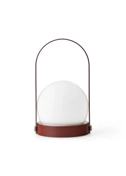 Carrie portable table lamp, Burned red