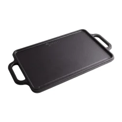 Cast iron reversible griddle 21x33 cm, Black