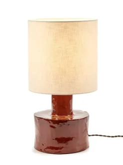 Catherine table lamp 47 cm, Red-white