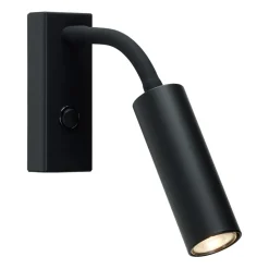 Cato Slim wall lamp flexarm, Matt black