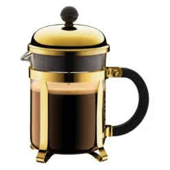 Chambord coffee press gold, 4 koppar