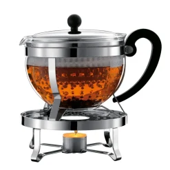 Chambord tea warmer, chrome