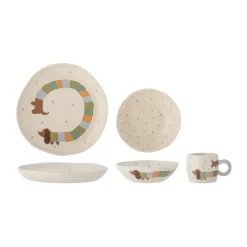 Charlie dinner set 3 pieces, Blue-white