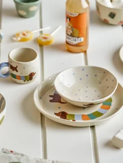 Charlie dinner set 3 pieces, Blue-white