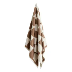 Check bath towel 70x136 cm, Cappuccino