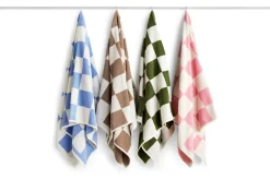 Check bath towel 70x136 cm, Sky blue