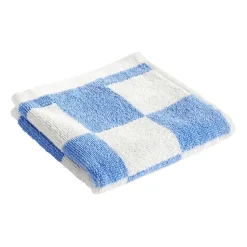 Check towel 30x30 cm, Sky blue