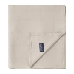 Checked Jacquard bedspread 260x240 cm, Light beige