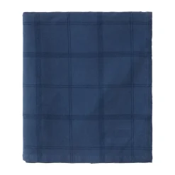 Checked Jacquard bedspread 260x240 cm, Denim blue