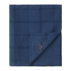 Checked Jacquard bedspread 260x240 cm, Denim blue