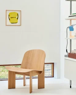 Chisel lounge chair, Lacquered oak