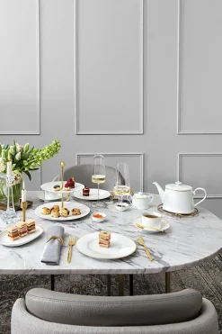 Château Septfontaines tea saucer Ø16 cm, White-gold