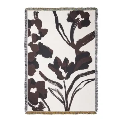Cilla tapestry throw 120x170 cm, Off-white-Dark grape