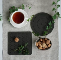 Circle round trivet Ø20 cm, Black