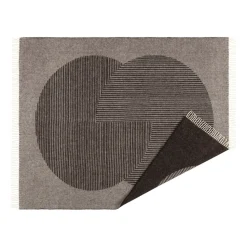 Circles wool throw 130x185 cm, Brown