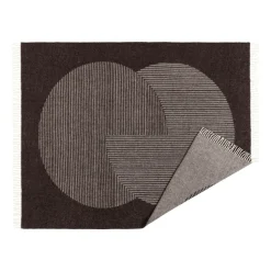Circles wool throw 130x185 cm, Brown