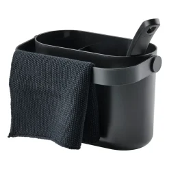 Circular sink organiser 3 pieces, Black