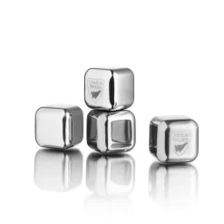 City whiskey stones 4-pack, stainless steel