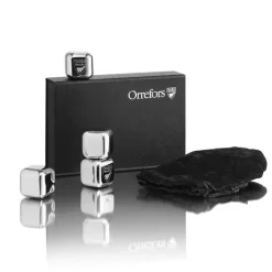 City whiskey stones 4-pack, stainless steel