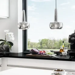 Clava ceiling lamp Ø21.5 cm, polerat steel