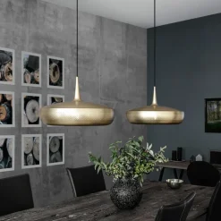 Clava Dine ceiling lamp Ø43 cm, brushed brass