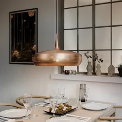 Clava Dine ceiling lamp Ø43 cm, brushed copper