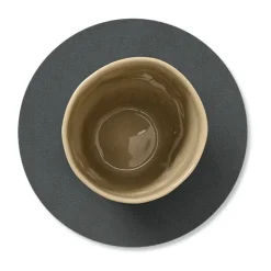 Cloud coaster reversible  circle 1 pcs, anthracite-light grey