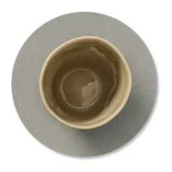 Cloud coaster reversible  circle 1 pcs, anthracite-light grey