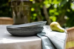 Club deep plate Ø22 cm 4-pack biocircular thermoplastic, Nature ash grey